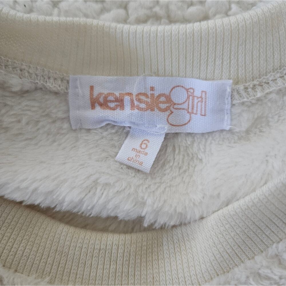 Kensie Girl sequined black cat cream sweater size 6 girls - Picture 4 of 7